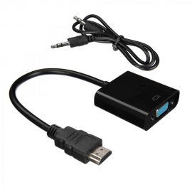 Кабель-адаптер ACD-DAHVF-01B |ACD-DAHVF-01B| HDMI-VGA, Golden Plated, 19m/15f, Черный, 0.2м (742576)