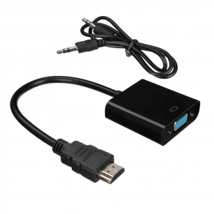 Кабель-адаптер ACD-DAHVF-01B |ACD-DAHVF-01B| HDMI-VGA, Golden Plated, 19m/15f, Черный, 0.2м (742576)