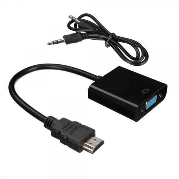 Кабель-адаптер ACD-DAHVF-01B |ACD-DAHVF-01B| HDMI-VGA, Golden Plated, 19m/15f, Черный, 0.2м (742576)