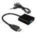 Кабель-адаптер ACD-DAHVF-01B |ACD-DAHVF-01B| HDMI-VGA, Golden Plated, 19m/15f, Черный, 0.2м (742576)