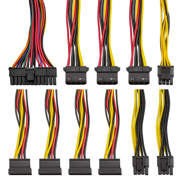 Блок питания Exegate EX221640RUS 450W 450PPX RTL, ATX, black, APFC, 14cm, 24p+(4+4)p, PCI-E, 4*IDE, 5*SATA, FDD