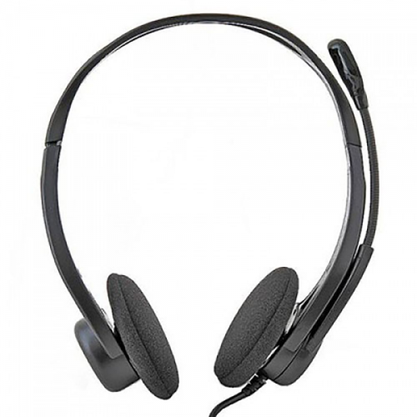 Гарнитура Logitech PC960 |981-000100| черная, USB, поворотный микрофон, пульт управления на кабеле, |981-000100| кабель 2.4м