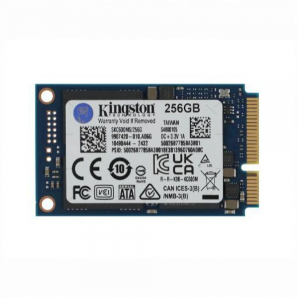 Твердотельный накопитель SSD Kingston SKC600MS/256G SKC600 256GB 3D TLC, mSATA, R/W 550/500MB/s,150TBW (315981)