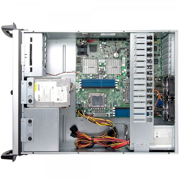Корпус Chenbro Bad Pack RM41300H12*13729 For Tesla GPU (можно установить 4шт Tesla/Quadro), MB 12"x13", 3x5.25"+2x3.5"+4x Internal 3.5"+Slim ODD, 120mm FAN, wo PSU