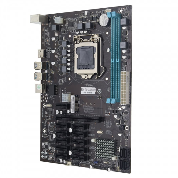 Материнская плата Esonic B250-BTC-Gladiator LGA 1151 ATX 2хDDR4 PCI-Ex16 11xPCI-Ex1 HDMI VGA RTL {20}