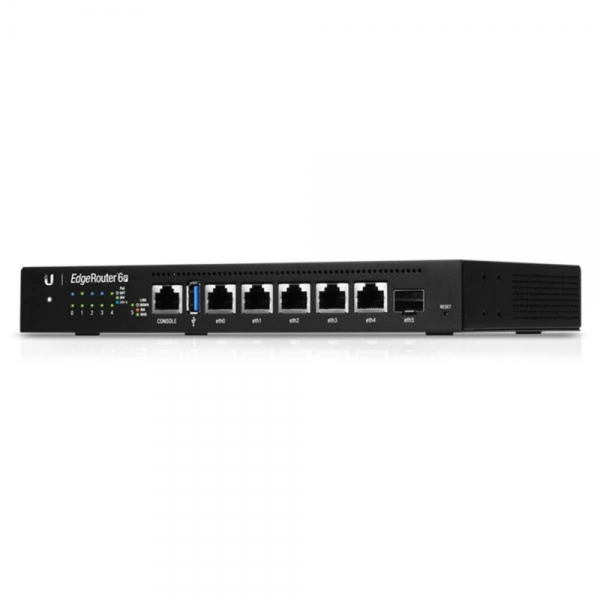Маршрутизатор Ubiquiti EdgeRouter 6P |ER-6P| маршрутизатор 4 ядра (1 ГГц), 5х 1G RJ45, 1х SFP, раздача PoE