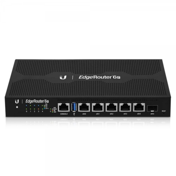 Маршрутизатор Ubiquiti EdgeRouter 6P |ER-6P| маршрутизатор 4 ядра (1 ГГц), 5х 1G RJ45, 1х SFP, раздача PoE