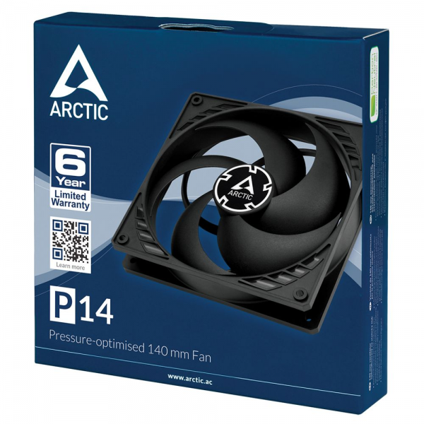 Вентилятор корпусной ARCTIC Cooling P14 (black/black) - retail (ACFAN00123A) (701549) {56}