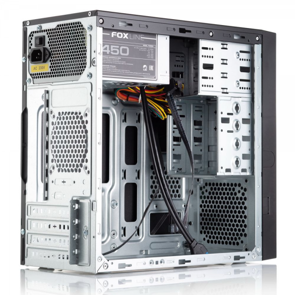 Корпус FoxLine Case Foxline FL-733 |FL-733R-FZ450R-U32| mATX, 2x5.25EXT, 2x3.5EXT, 5x3.5INT, 2xUSB3.0, 2xUSB2.0, |FL-733R-FZ450R-U32| HDA, w/o FAN, w/450W ATX PSU, w/1.2m EU pwr cord (970863)