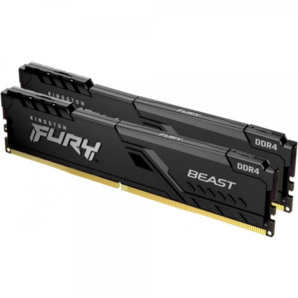 Модуль памяти Kingston FURY Beast Black Gaming Memory KF436C17BBK2/16 16GB DDR4 3600 DIMM Non-ECC, CL17, 1.35V, 1Gx8 (Kit of 2), RTL {25} (319781)