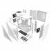 Корпус Thermaltake Divider 300 TG Air Snow CA-1S2-00M6WN-02 Snow/Win/SPCC/Tempered Glass*1/Mesh Front Panel/120mm CA-1S2-00M6WN-02 Standard Fan*2 (528610)
