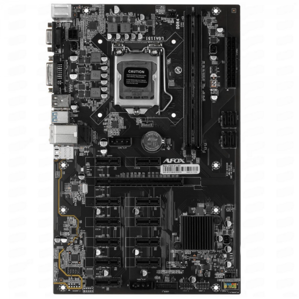 Материнская плата Afox AFB250-BTC12EX RTL LGA1151 ATX 2xDDR4 PCIEx16 11xPCIEx1 DVI VGA (783767)