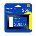 Твердотельный накопитель SSD ADATA SU650 ASU650SS-256GT-R 256GB 2.5" Client SATA 6Gb/s, 520/450, IOPS 40/75K, MTBF 2M, 3D NAND, DRAM less, 140TBW, 0,5DWPD, RTL {100} (931511)