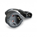 Кабель питания Cablexpert PC-SFC14M-01, 15 см, C14 - евророзетка (Schuko S23), 3*0.75 mm2, 10A (082860) (001473)