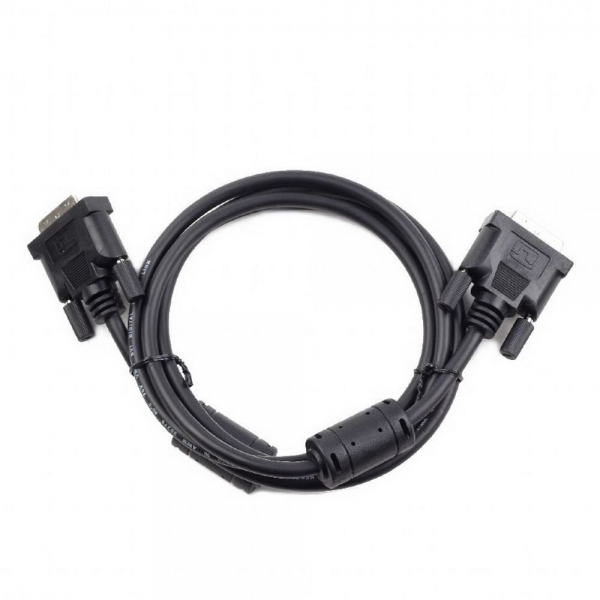 Кабель DVI-D dual link Cablexpert CC-DVI2-BK-6, 25M/25M, 1.8м, черный, экран, феррит.кольца, пакет {60} (081542)