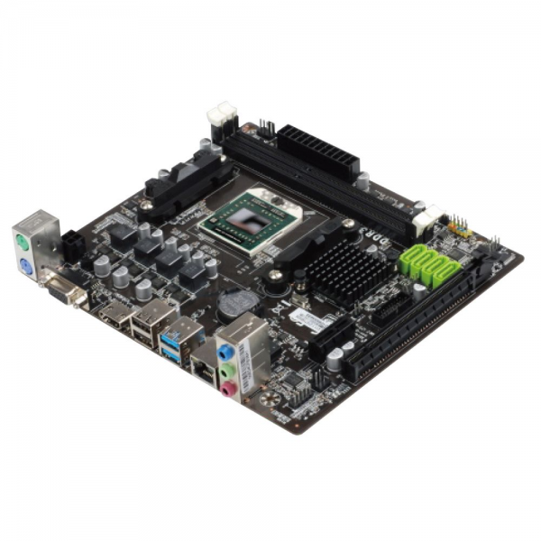 Материнская плата с ЦПУ Esonic A88DA with A8-5500M Socket FS1, AMD A88, 2xDDR3-1600, D-SUB, HDMI, 1xPCI-Ex16x, 1xPCI, 4xSATA3, 6 Ch Audio, Lan, 2xUSB3.0, 6xUSB2.0, 2xPS/2, mATX, {20}