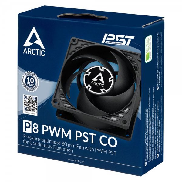 Вентилятор Arctic Cooling для корпуса P8 PWM PST CO black/black (ACFAN00151A) (702041)