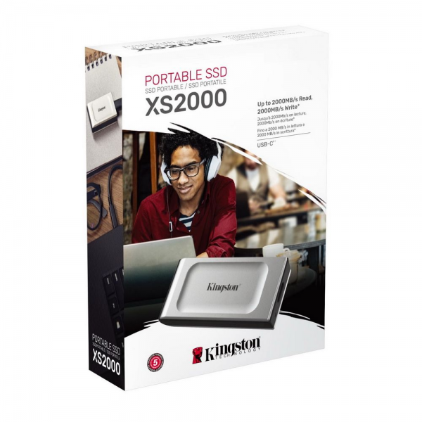 Твердотельный накопитель SSD Kingston XS2000 PORTABLE SXS2000/2000G USB 3.2 Gen 2x2 2000GB, 2000/2000, RTL (321333)