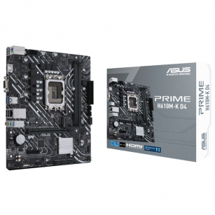 Материнская плата ASUS PRIME H610M-K D4 LGA1700 mATX 2xDDR4 PCIEx16 PCIEx1 M.2 HDMI VGA GLAN (565499)