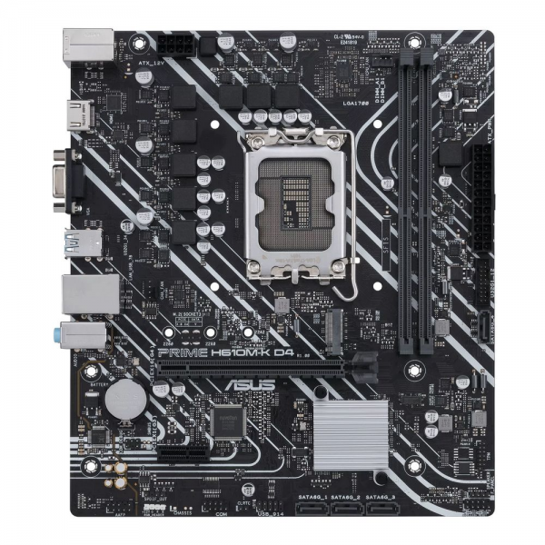 Материнская плата ASUS PRIME H610M-K D4 LGA1700 mATX 2xDDR4 PCIEx16 PCIEx1 M.2 HDMI VGA GLAN (565499)