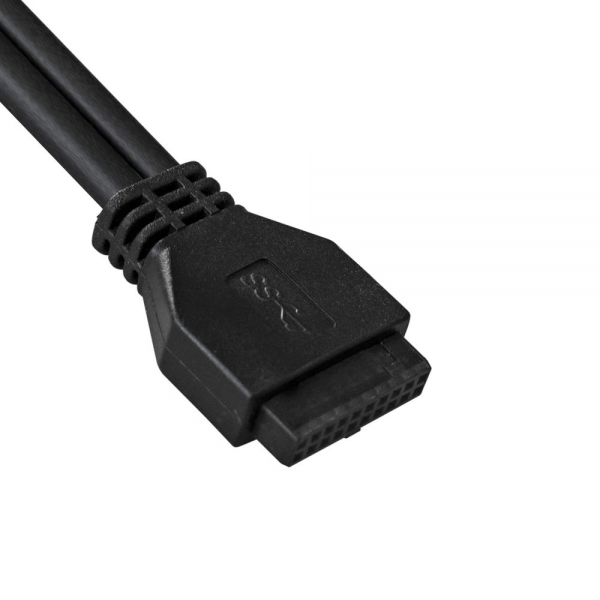 Планка USB Exegate U5H-615, 5,25", 2*USB3.0, черная, металл, подсоед. к MB OEM (127616)