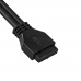 Планка USB Exegate U5H-615, 5,25", 2*USB3.0, черная, металл, подсоед. к MB OEM (127616)