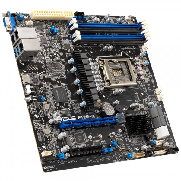 Материнская плата ASUS P12R-M LGA1200 mATX 4xDDR4 PCIEx16 PCIEx8 M.2 HDMI VGA 2хGLAN (384571)
