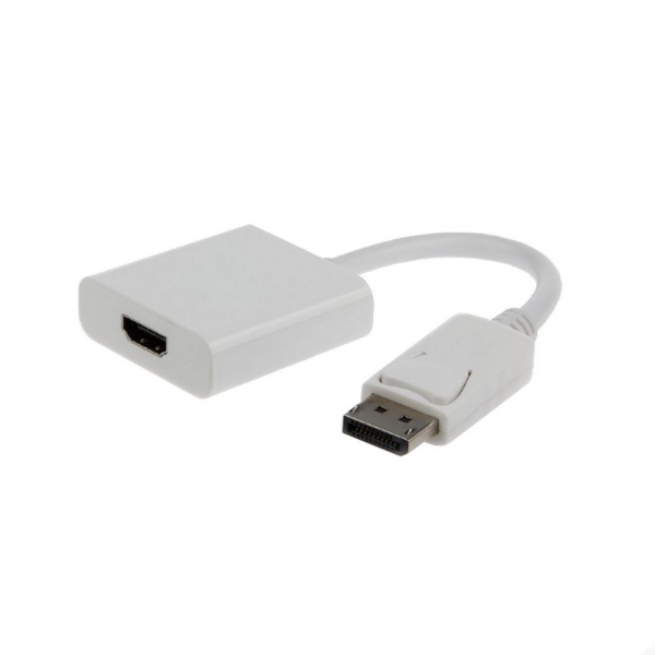Переходник Cablexpert DisplayPort -> HDMI Cablexpert A-DPM-HDMIF-002-W 20M/19F, белый, пакет (078733)