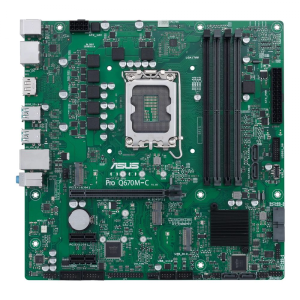 Материнская плата ASUS PRO Q670M-C-CSM LGA1700 mATX 4xDDR5 PCIEx16 2xPCIEx1 2xM.2 DP HDMI GLAN (518389)