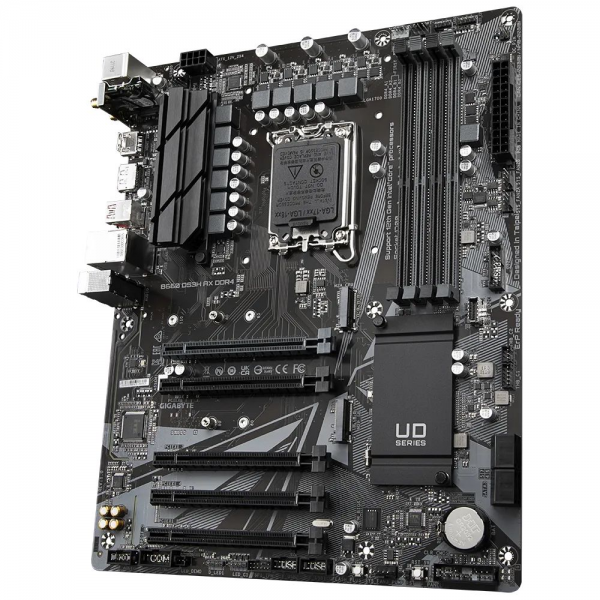 Материнская плата Gigabyte B660 DS3H AX DDR4, Socket 1700, Intel®B660, 4xDDR4-3200, HDMI+DP, 5xPCI-Ex16, 4xSATA3(RAID 0/1/5/10), 2xM.2, 8Ch Audio, GLan, WiFi, (4+4)xUSB2.0, (1+2)xUSB3.2, (1+1)xUSB3.2 Type-C™, 1xPS/2, ATX, RTL (833381)