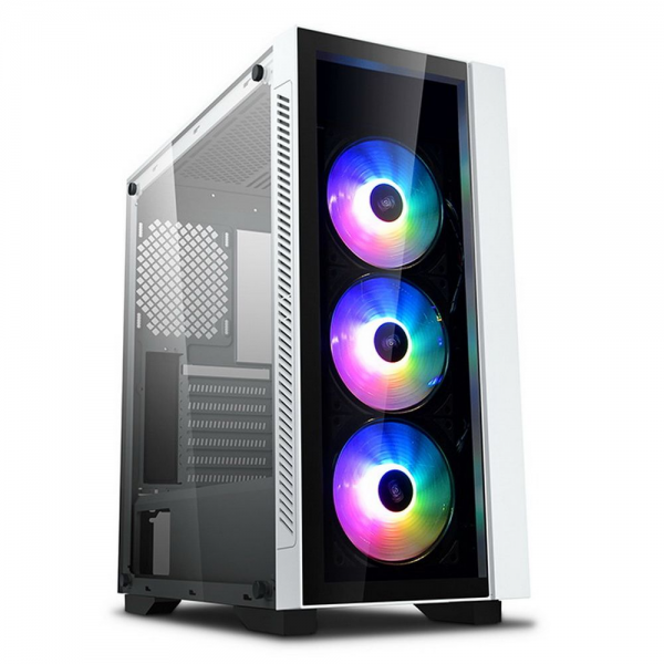 Корпус Deepcool MATREXX 55 V3 ADD-RGB WH 3F White, E-ATX, CPU Height 160mm, VGA max 370mm, USB 2.0 x 2, USB 3.0 x 1, Audio x 1, Mic x 1, int. 3.5"/2.5" x 2 , 2.5" x 2+2, Ext. 5.25" x 0