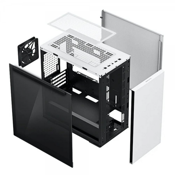 Корпус Deepcool MACUBE 110 WH White, mATX, CPU Height 165mm, VGA max 320mm, USB 3.0 x 2, Combo Jack x 1, int. 3.5" x 2 , 2.5" x 2, Ext. 5.25" x 0, 3.5" x 0 (714392)