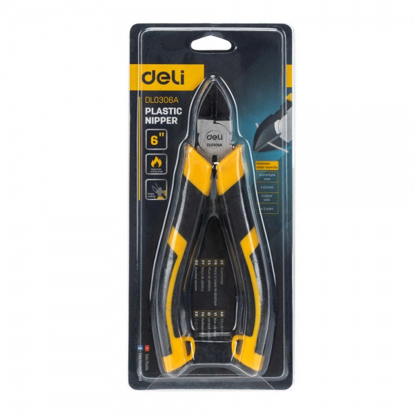 Бокорезы Deli DL0306A 160мм Сталь CrV, двухкомпонентная ручка