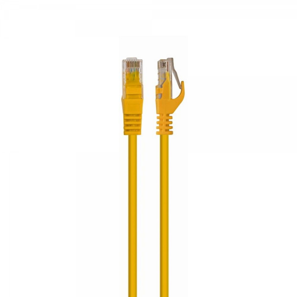 Патч-корд UTP Cablexpert PP6U-0.5M/Y кат.6, 0.5м, литой, многожильный (жёлтый)
