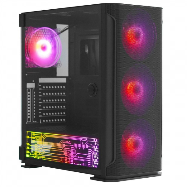 Корпус SOEYI «AX1-B10 SOEYI ATX case with black coating front panel with flat small mesh, without»