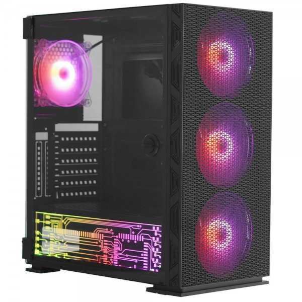 Корпус SOEYI «AX8-B20 SOEYI ATX case with black coating front panel with flat bigger mesh, without»