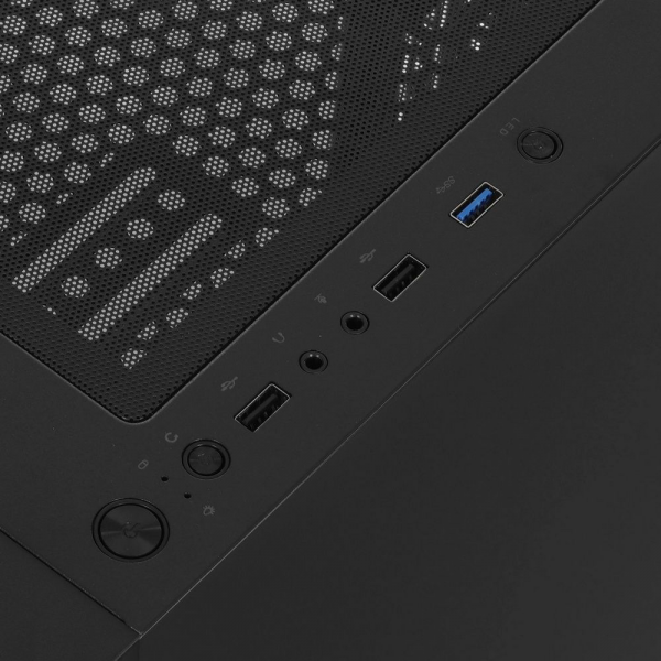 Корпус SOEYI «AX8-B20 SOEYI ATX case with black coating front panel with flat bigger mesh, without»