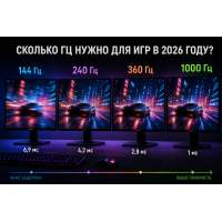 Сколько Гц нужно для игр в 2026 году: 144, 240, 360 или 1000 Гц?