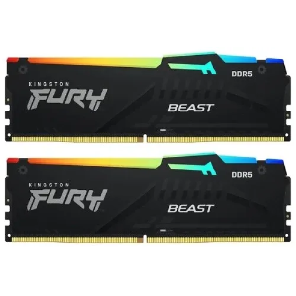 Оперативная память 64 Gb 6000 MHz Kingston FURY Beast Black (KF560C30BBK2-64)