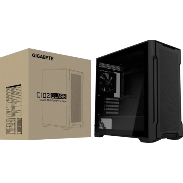 Компьютерный корпус Gigabyte C102G TG Black (GB-C102G)