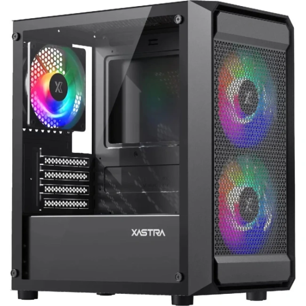 Компьютерный корпус XASTRA A303M TG 3FRGB Black (A303M-2FC14F-1FC12F)