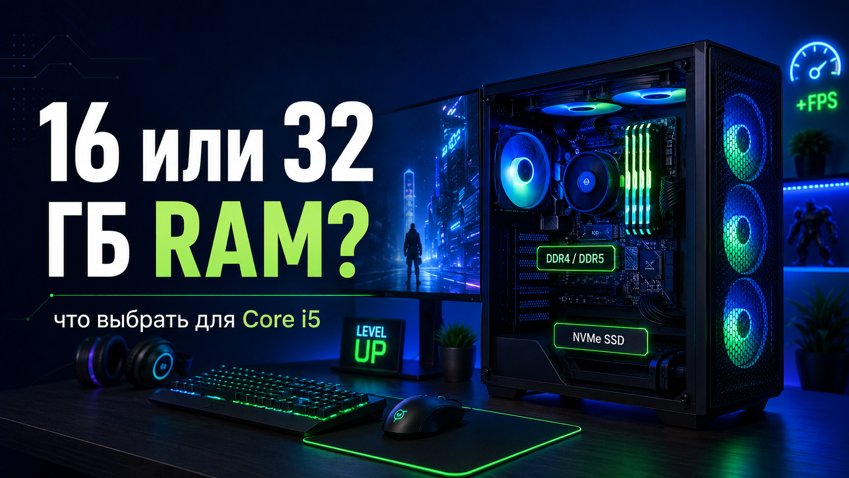 16 или 32 ГБ RAM для игрового компьютера Intel Core i5